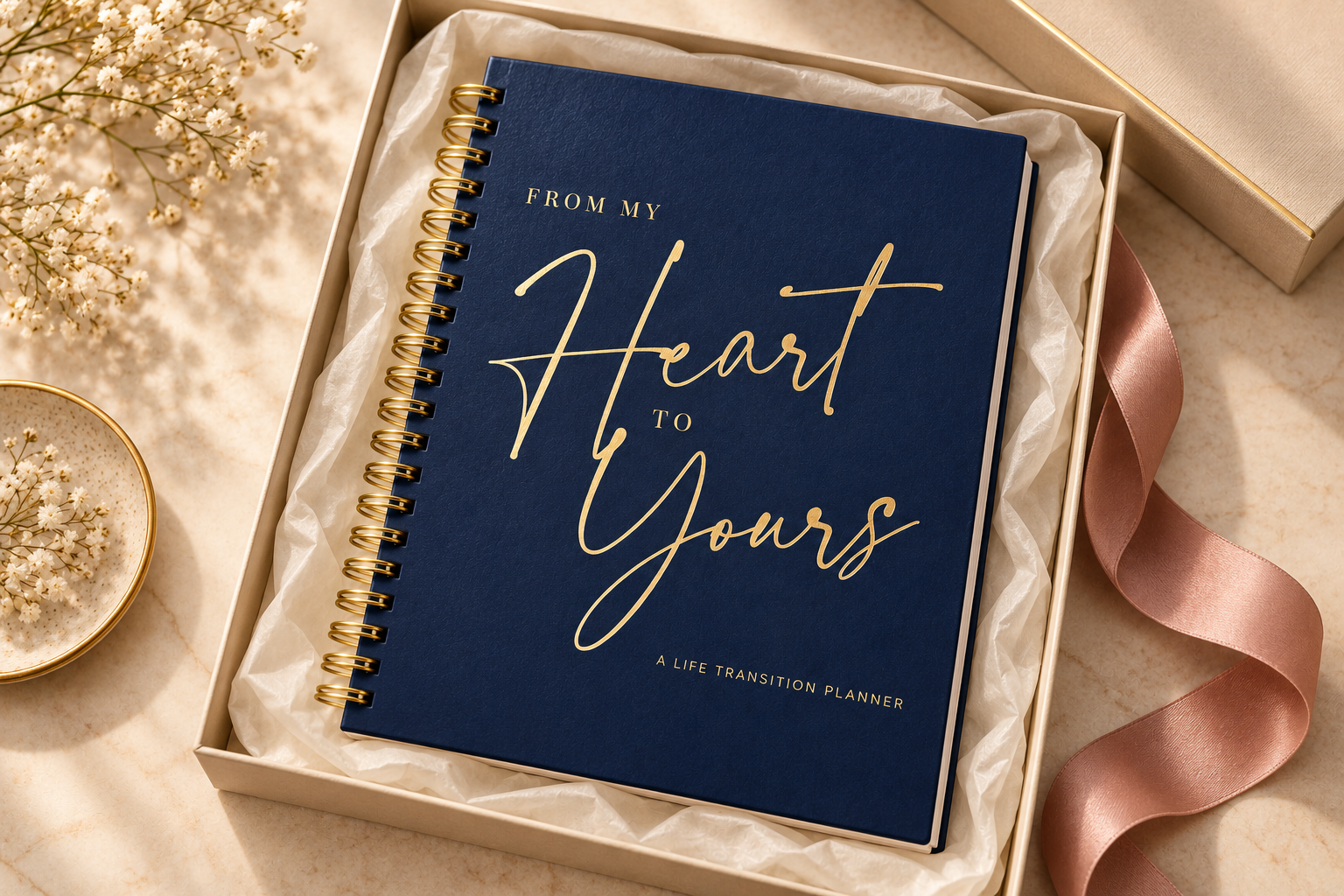 From My Heart to Yours planner presented in an elegant gift box